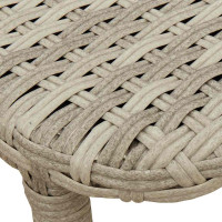 Produktbild för Hopfällbart trädgårdsbord ljusgrå 90x51x75 cm konstrotting