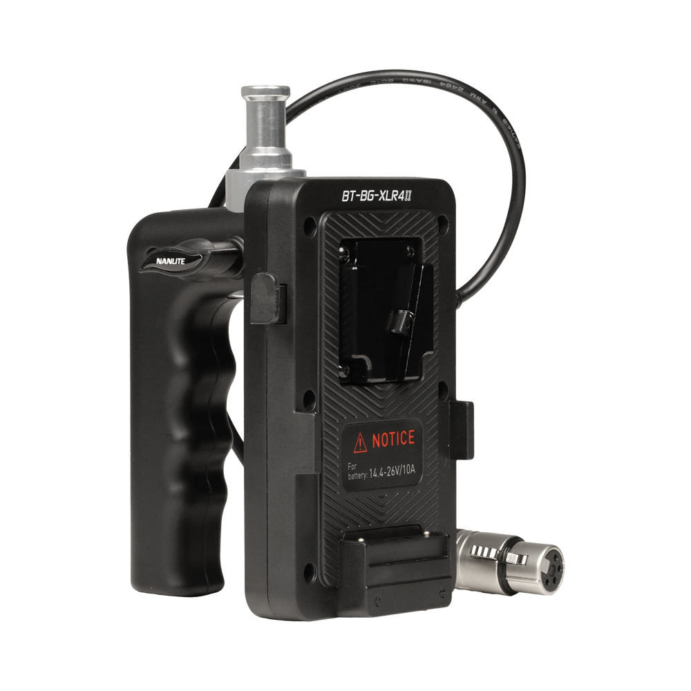 Produktbild för Nanlite V-Mount Battery Grip with 4-Pin XLR Connector