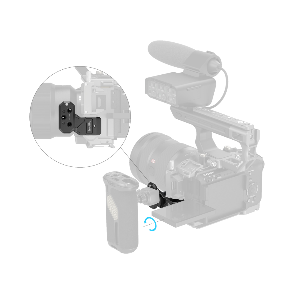 Produktbild för SmallRig 4458 Side Handle Extension Adapter Part with NATO Clamp