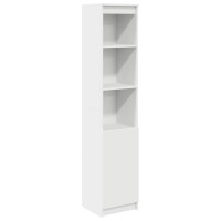 Produktbild för Highboard vit 37,5x35x180 cm konstruerat trä