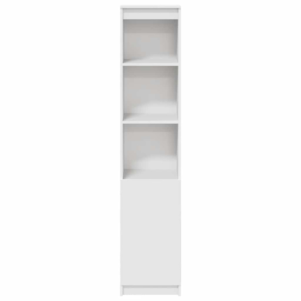 Produktbild för Highboard vit 37,5x35x180 cm konstruerat trä