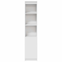 Produktbild för Highboard vit 37,5x35x180 cm konstruerat trä