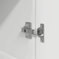 Produktbild för Highboard vit 37,5x35x180 cm konstruerat trä