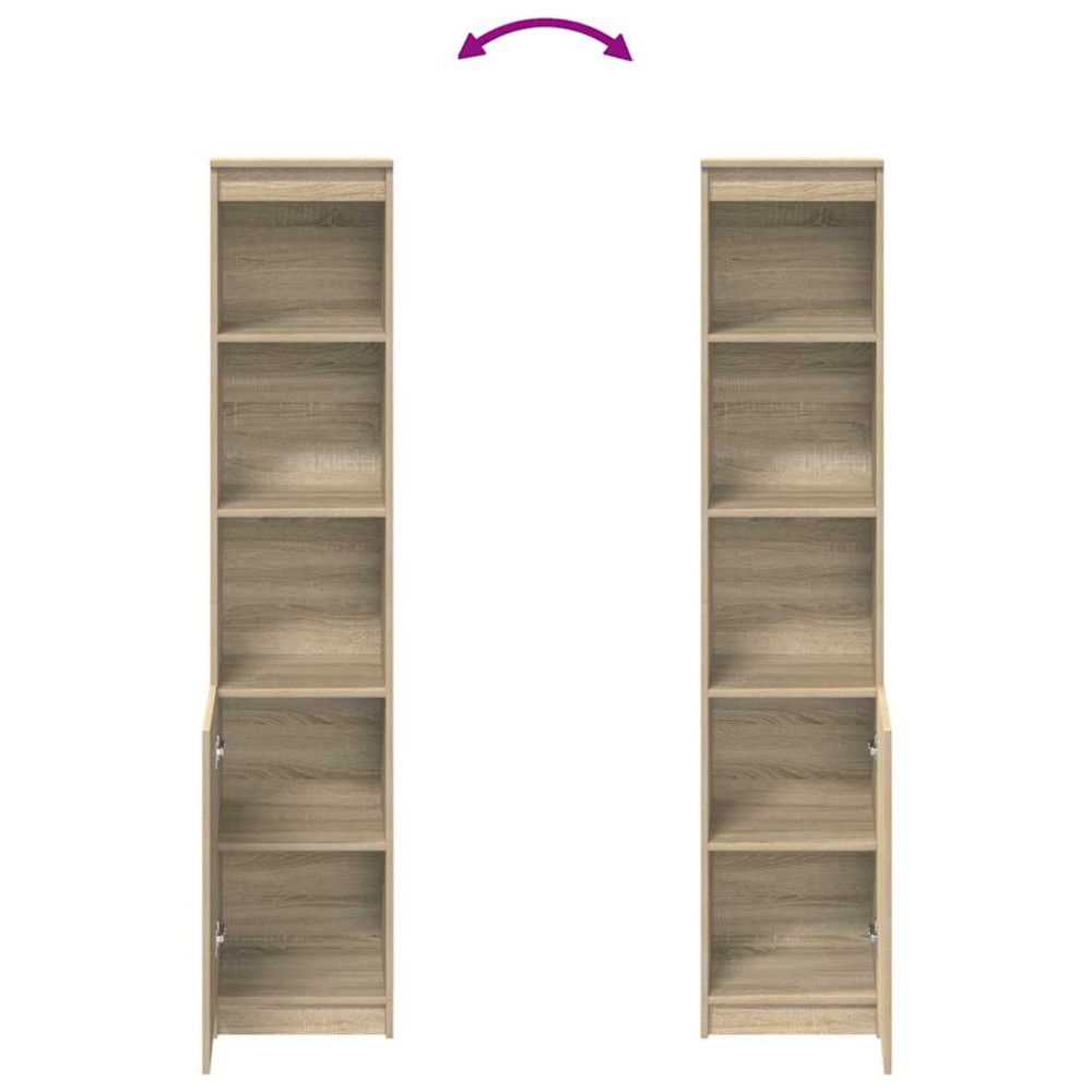 Produktbild för Highboard Sonoma ek 37,5x35x180 cm konstruerat trä