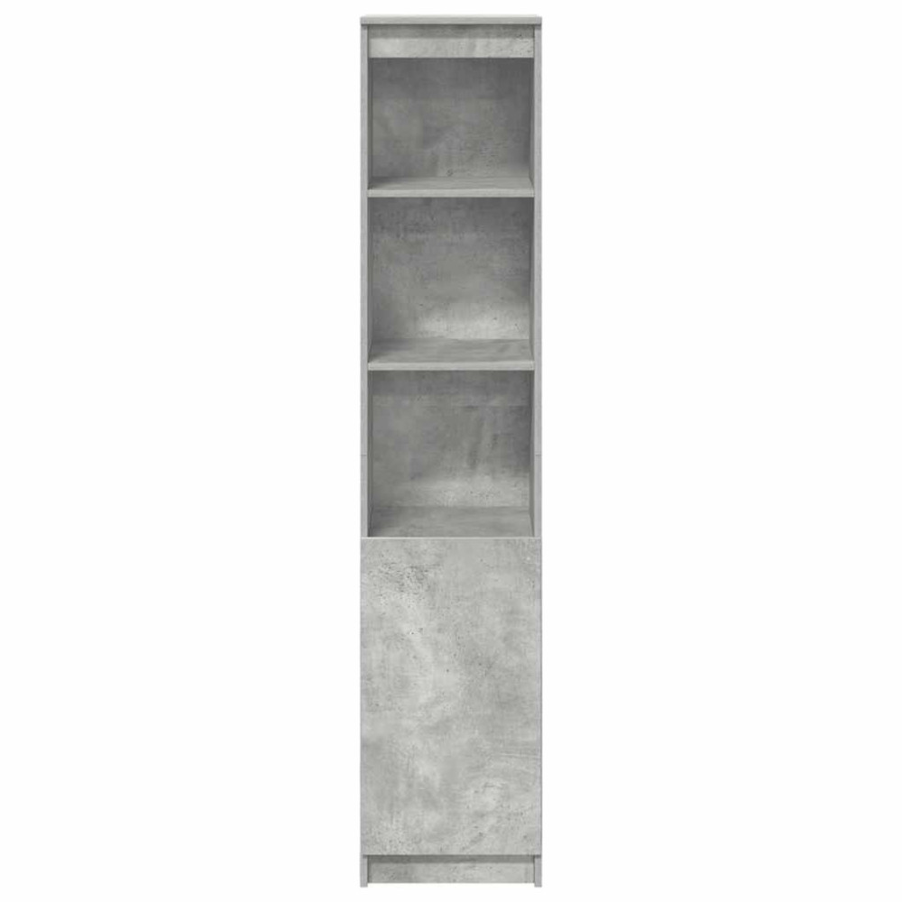 Produktbild för högskåp betong grå 37,5x35x180 cm konstruerat trä