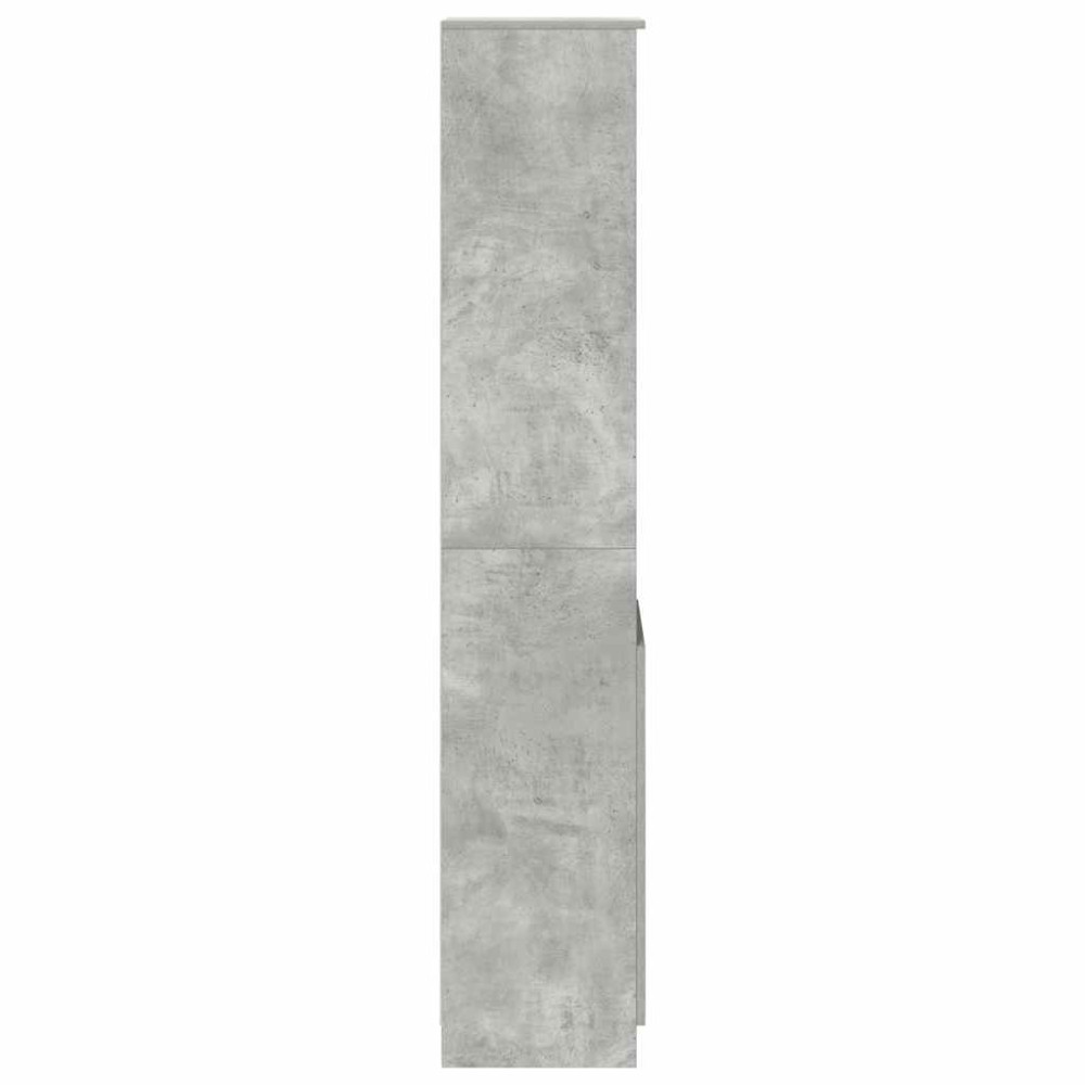 Produktbild för högskåp betong grå 37,5x35x180 cm konstruerat trä