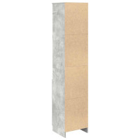 Produktbild för högskåp betong grå 37,5x35x180 cm konstruerat trä