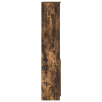 Produktbild för Highboard rökt ek 37,5x35x180 cm konstruerat trä
