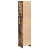 Produktbild för Highboard rökt ek 37,5x35x180 cm konstruerat trä