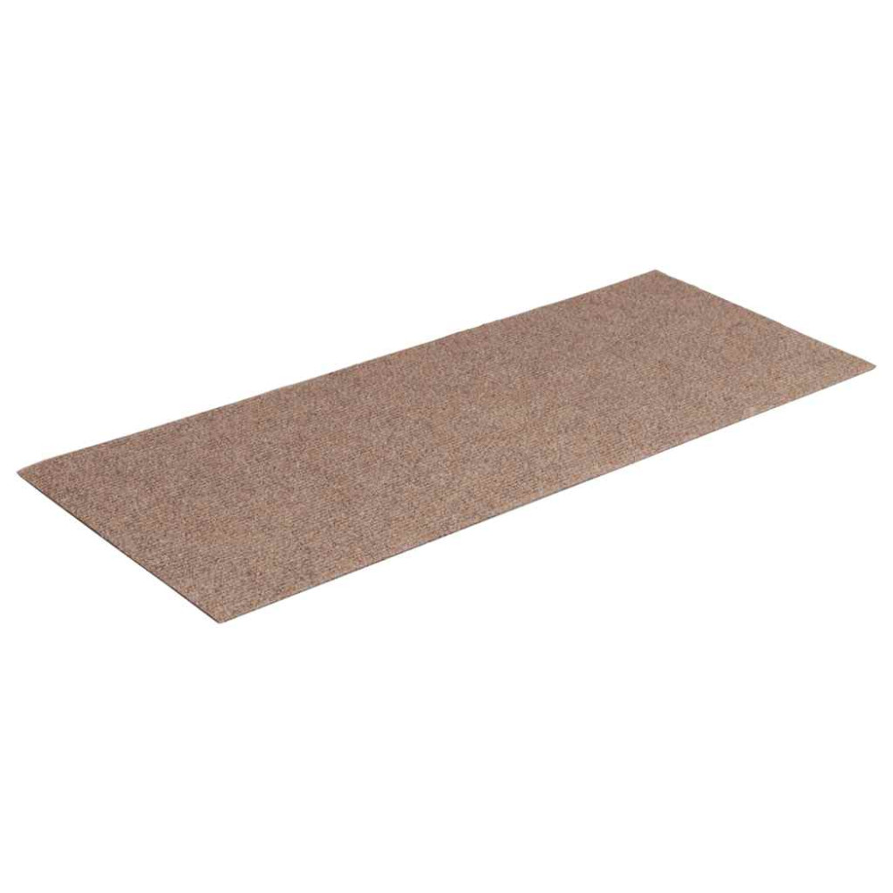 Produktbild för Trappmattor självhäftande 30 st 60x25 cm ljusbruna rektangulära