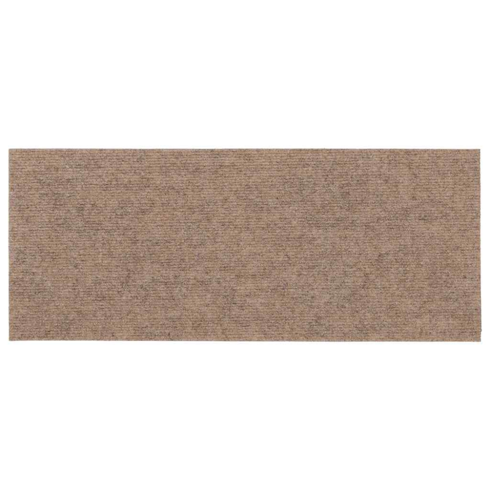 Produktbild för Trappmattor självhäftande 30 st 60x25 cm ljusbruna rektangulära