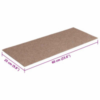Produktbild för Trappmattor självhäftande 30 st 60x25 cm ljusbruna rektangulära
