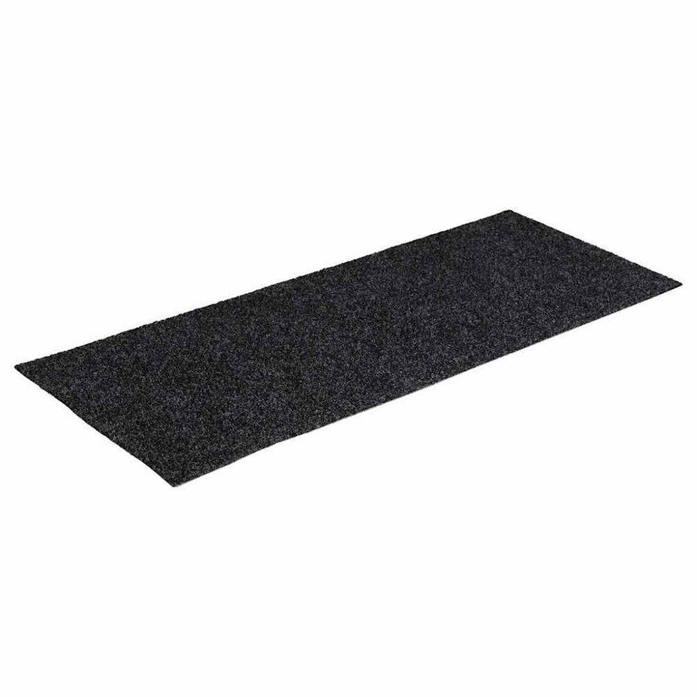 Produktbild för Trappmattor självhäftande 30 st 60x25 cm mörkgrå rektangulära