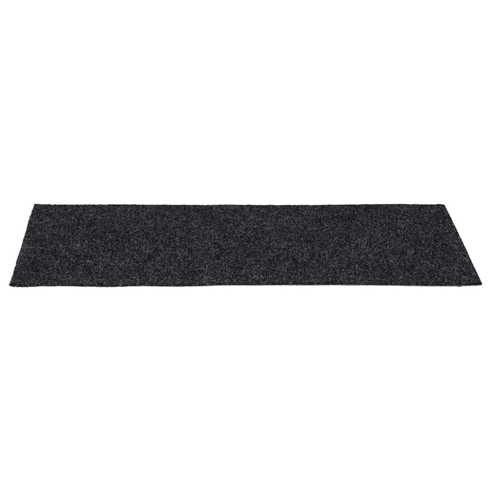 Produktbild för Trappmattor självhäftande 30 st 60x25 cm mörkgrå rektangulära