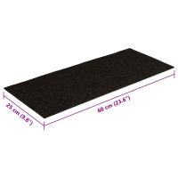 Produktbild för Trappmattor självhäftande 30 st 60x25 cm mörkbruna rektangulära