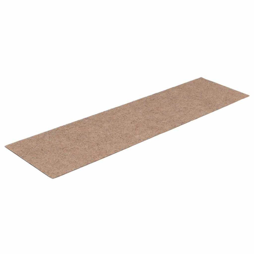 Produktbild för Trappmattor självhäftande 30 st 76x20 cm ljusbruna rektangulära
