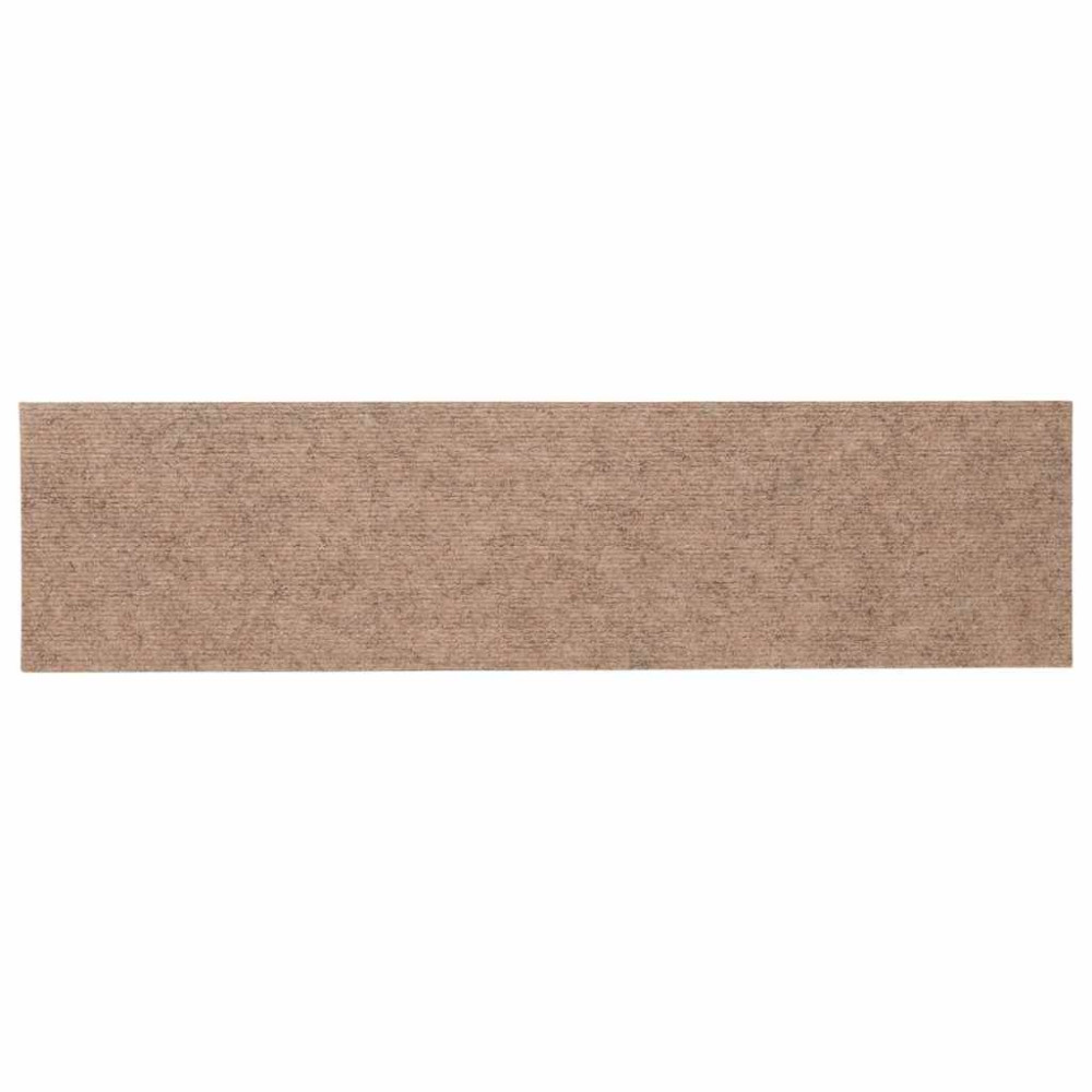 Produktbild för Trappmattor självhäftande 30 st 76x20 cm ljusbruna rektangulära