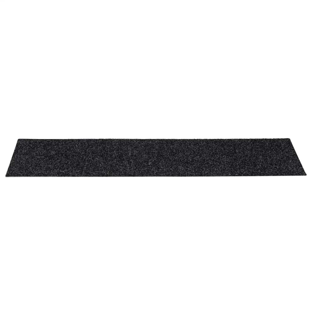 Produktbild för Trappmattor självhäftande 30 st 76x20 cm svarta rektangulära