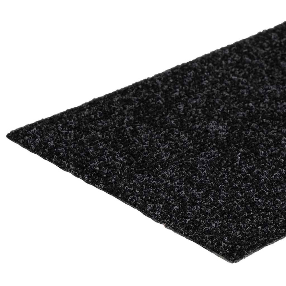 Produktbild för Trappmattor självhäftande 30 st 76x20 cm svarta rektangulära