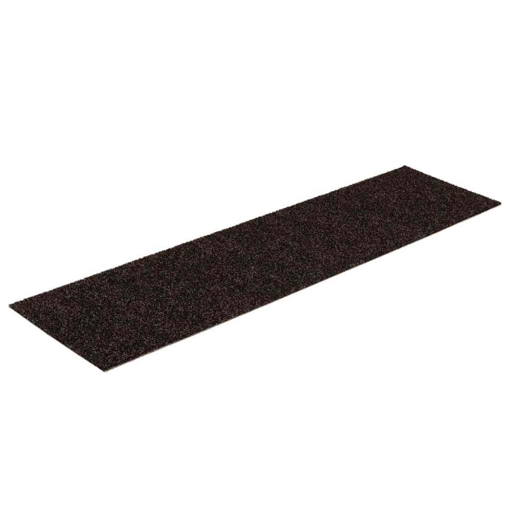 Produktbild för Trappmattor självhäftande 30 st 76x20 cm mörkbruna rektangulära