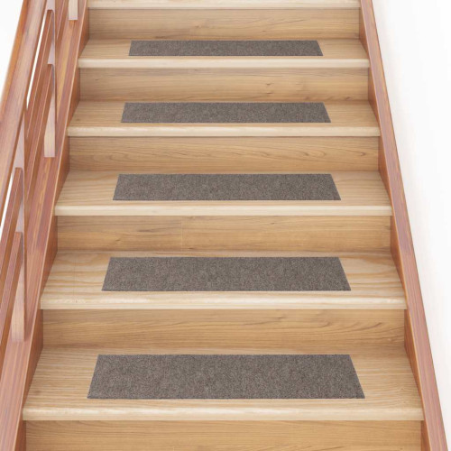 vidaXL Trappmattor självhäftande 30 st 76x20 cm beige rektangulära