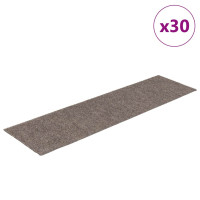 Produktbild för Trappmattor självhäftande 30 st 76x20 cm beige rektangulära