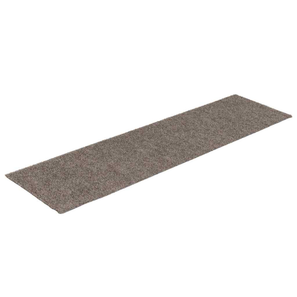 Produktbild för Trappmattor självhäftande 30 st 76x20 cm beige rektangulära