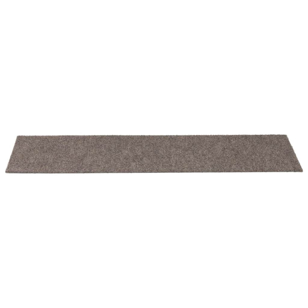Produktbild för Trappmattor självhäftande 30 st 76x20 cm beige rektangulära