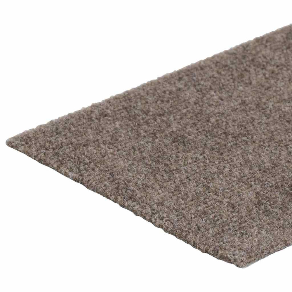 Produktbild för Trappmattor självhäftande 30 st 76x20 cm beige rektangulära