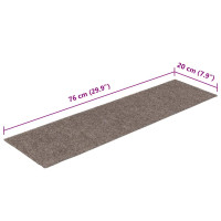 Produktbild för Trappmattor självhäftande 30 st 76x20 cm beige rektangulära