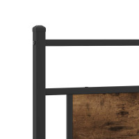Produktbild för Sängram utan madrass rökt ek 107x203 cm konstruerat trä