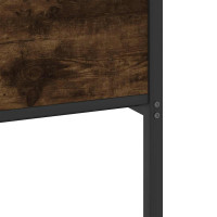 Produktbild för Sängram utan madrass rökfärgad ek 140x190 cm konstruerad trä
