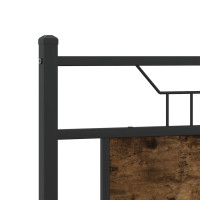 Produktbild för Sängram utan madrass rökfärgad ek 150x200 cm konstruerad trä