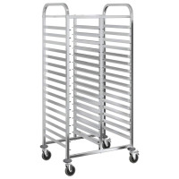 Produktbild för Brickvagn med 32 GN-behållare 75x55x162,5 cm rostfritt stål