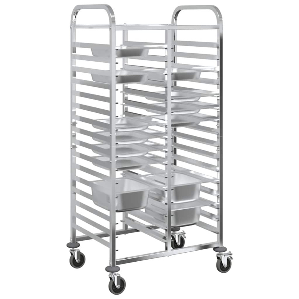 Produktbild för Brickvagn med 32 GN-behållare 75x55x162,5 cm rostfritt stål