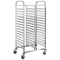 Produktbild för Brickvagn med 32 GN-behållare 75x55x162,5 cm rostfritt stål