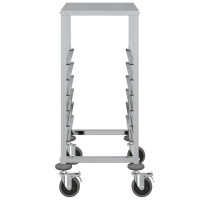 Produktbild för Brickvagn med 6 GN-behållare 39x55x87 cm rostfritt stål