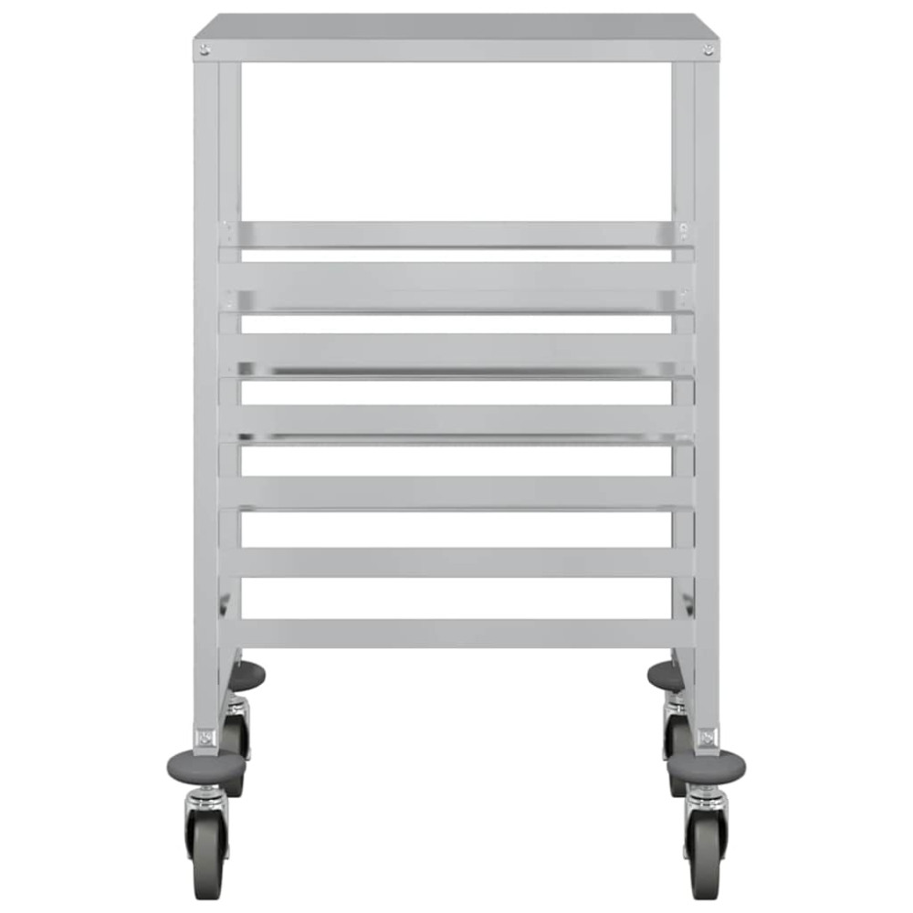 Produktbild för Brickvagn med 6 GN-behållare 39x55x87 cm rostfritt stål