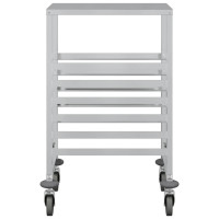 Produktbild för Brickvagn med 6 GN-behållare 39x55x87 cm rostfritt stål