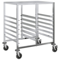 Produktbild för Brickvagn med 12 GN-behållare 75x55x87 cm rostfritt stål