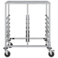 Produktbild för Brickvagn med 12 GN-behållare 75x55x87 cm rostfritt stål