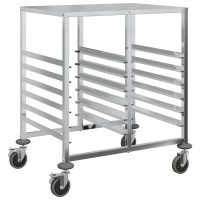 Produktbild för Brickvagn med 12 GN-behållare 75x55x87 cm rostfritt stål