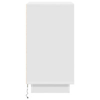 Produktbild för Sängbord med LED-lampor vit 38x34x65 cm