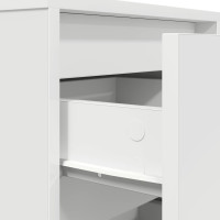 Produktbild för Sängbord med LED-lampor vit 38x34x65 cm