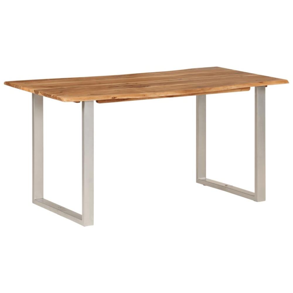 Produktbild för Matbord 154x80x76 cm massivt akaciaträ