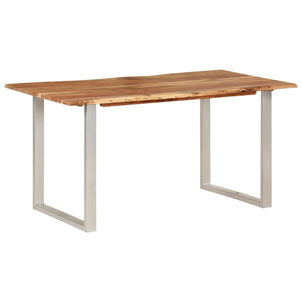 Produktbild för Matbord 154x80x76 cm massivt akaciaträ