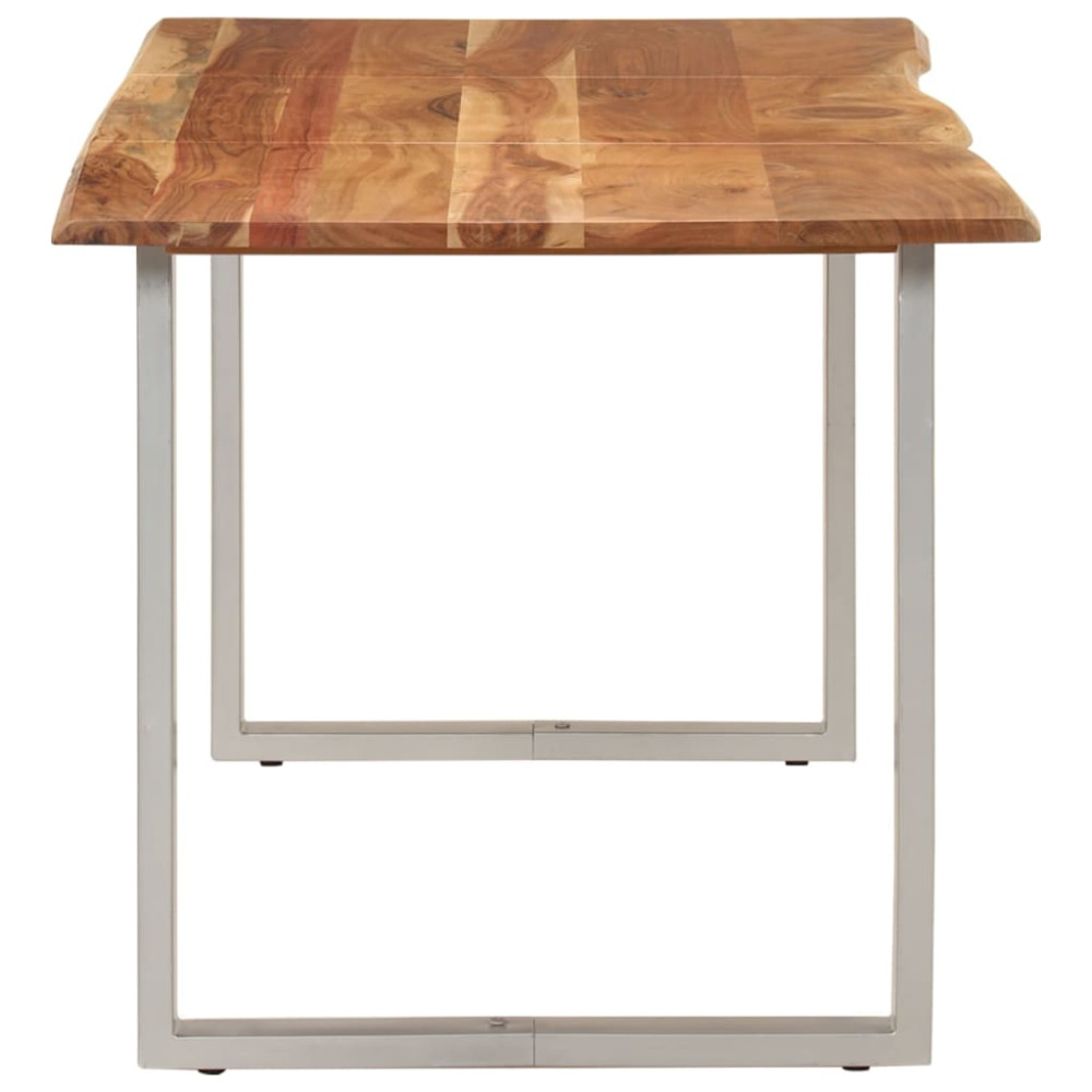Produktbild för Matbord 154x80x76 cm massivt akaciaträ