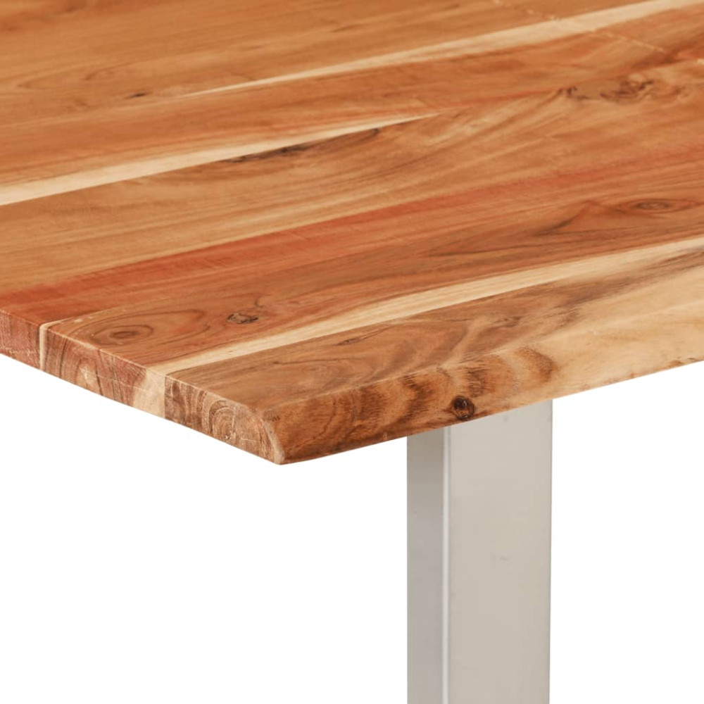 Produktbild för Matbord 154x80x76 cm massivt akaciaträ