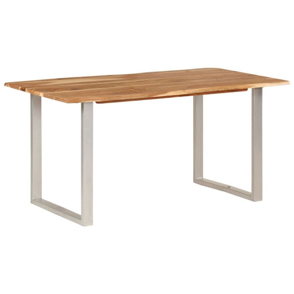 Produktbild för Matbord 154x80x76 cm massivt akaciaträ