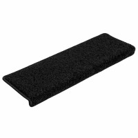 Produktbild för Trappmattor 20 st 65x21x4 cm svarta rektangulära kanter
